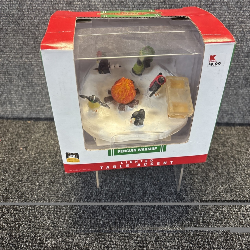 Lemax~Lighted Table Accent~Coventry Cove~Penguin Warmup~NIP